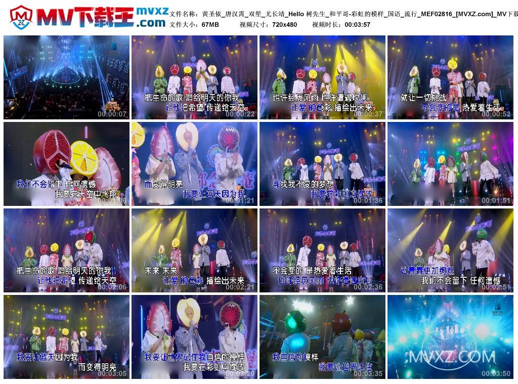 黄圣依_唐汉霄_双笙_尤长靖_Hello 树先生_和平哥-彩虹的模样_国语_流行_MEF02816